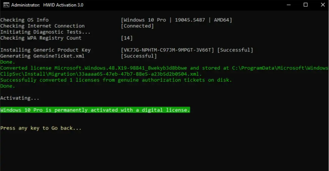 (MAS) Microsoft Activation Scripts 开源免费的Windows/Office在线激活工具